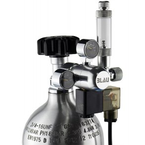 Blau CO2 regulator med magnetventil og bobbletller