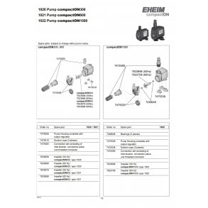 Eheim gummibsning (2 stk) compactOn 1000