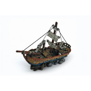 Skibsvrag m/sejl 39,5 cm.