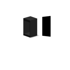 Blau Cabinet til 91 liter Sort eller Hvid