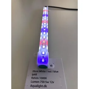 Aqualight LED 26 cm. Rd hvid bl