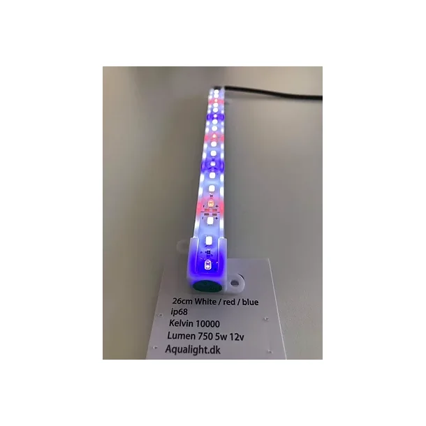 Aqualight LED 26 cm. Rd hvid bl
