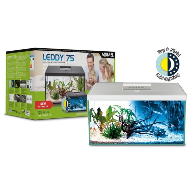 Aquael Leddy 75 Day and Night 105 liter hvid