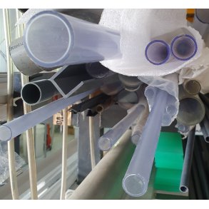 Transparent akryl rr  16 mm. Lngde 30 cm.