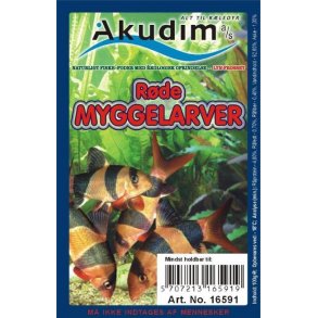 Rde myggelarver 100 gr. Blisterpakke