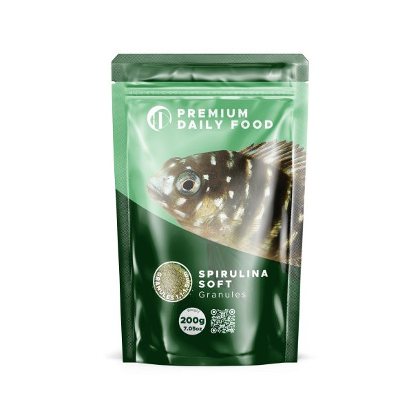 Spirulina soft granules 200 gram.