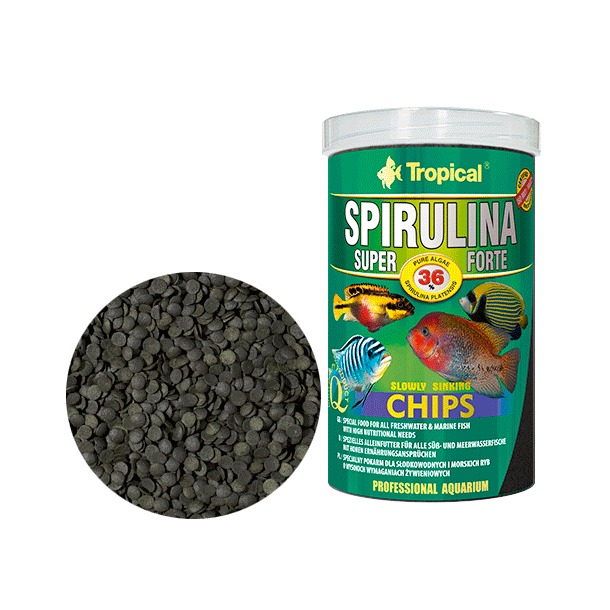 Tropical Super spirulina forte chips 36%. 1 liter
